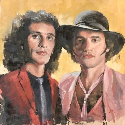 Brothers Henry and Denis. Oils on 60x60cm board. NFS