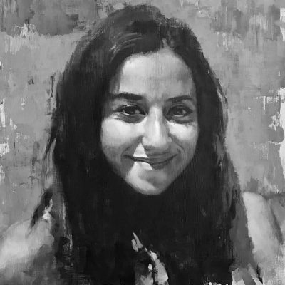 Portrait of Michelle. Oil on 40x50cm board. NFS