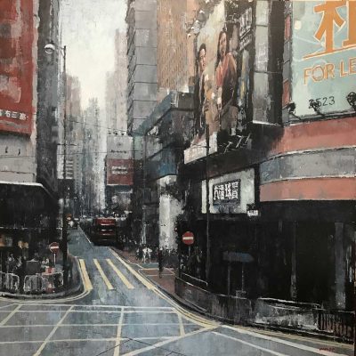 Hennessy Road, Hong Kong. Oils on 110x120cm board. SOLD