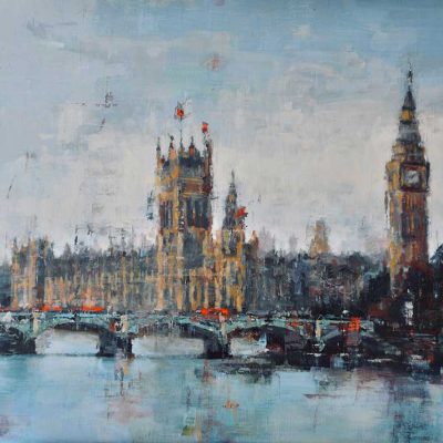 Palace Of Westminster. Oils on 60x80cm board. SOLD