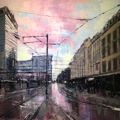 Piccadilly, Manchester. Oils on 100x70cm board. SOLD